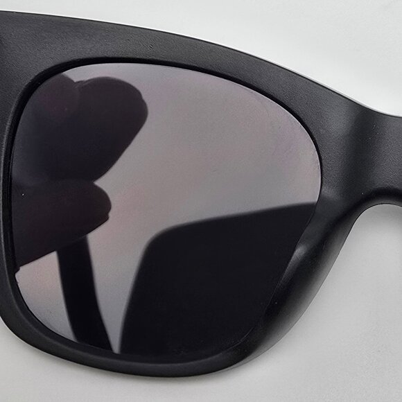 I-SEA Stevie Matte Black Gold Frame Polarized Black Lens Cat Eye Sunglasses 53mm - Picture 10 of 16